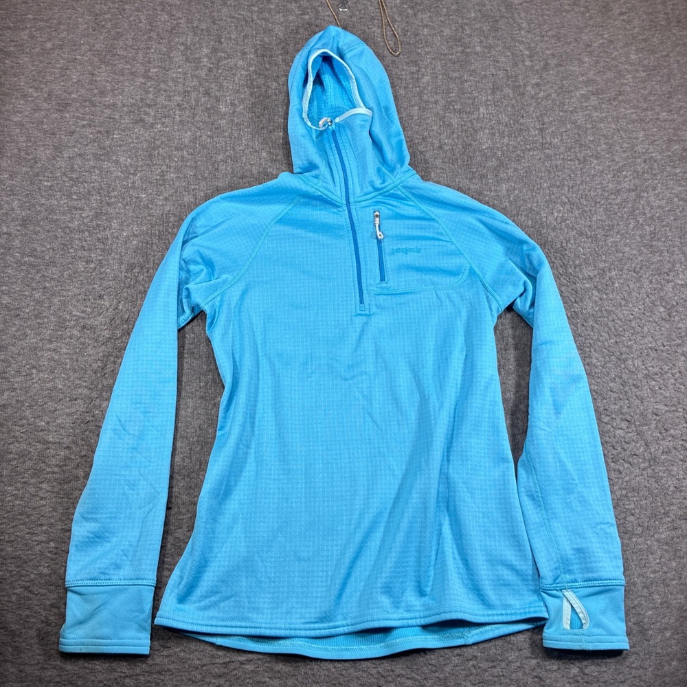 Patagonia R1 Hoody Women Small Blue Quarter Zip Pullover Climbing Gorpcore Camp